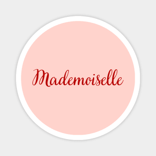 Mademoiselle Miss French Girl missy cute red Magnet